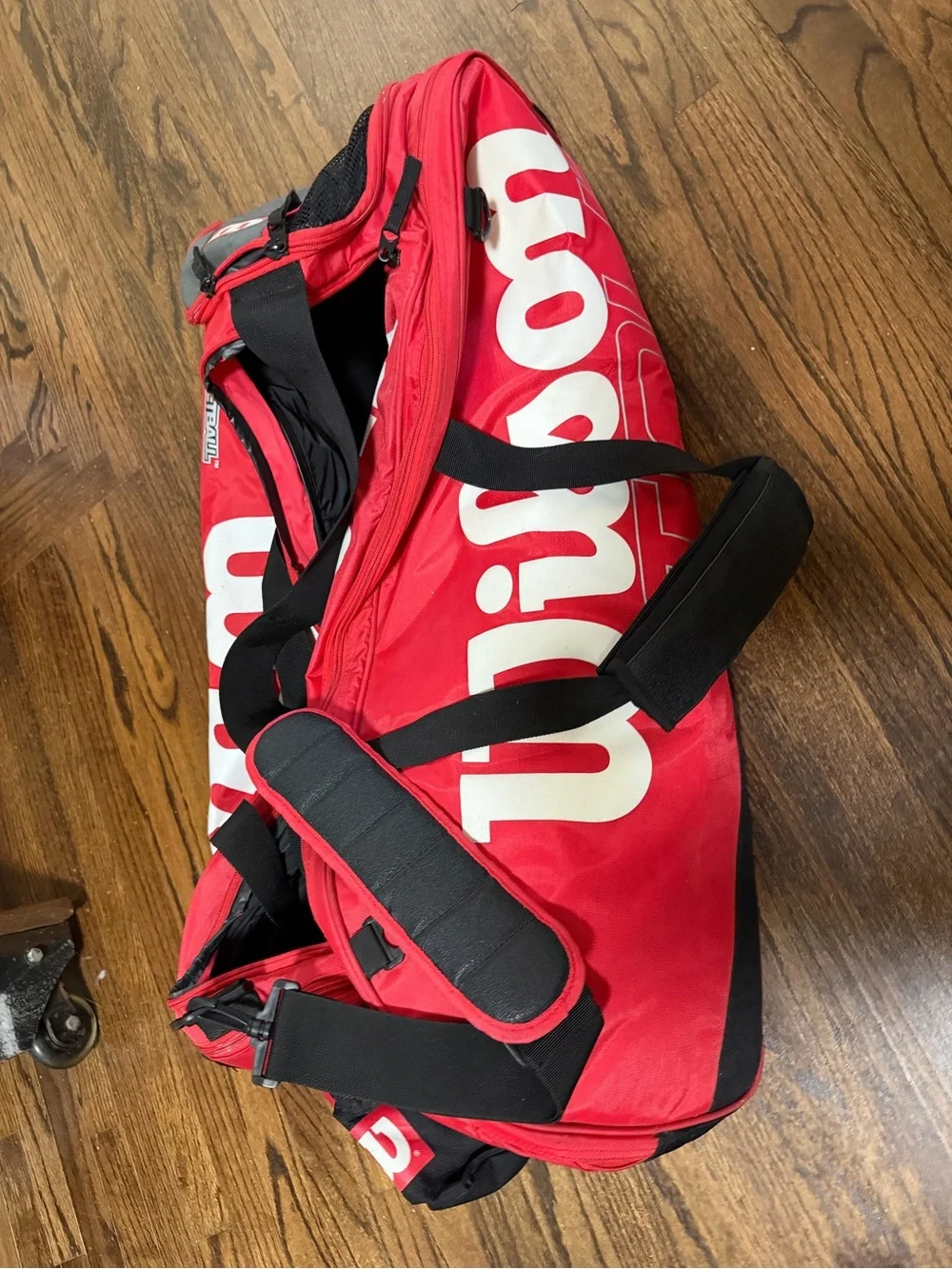 Wilson Red and Gray Duffel Tennis Bag